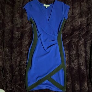 Royal Blue Bodycon V-Neck Dress